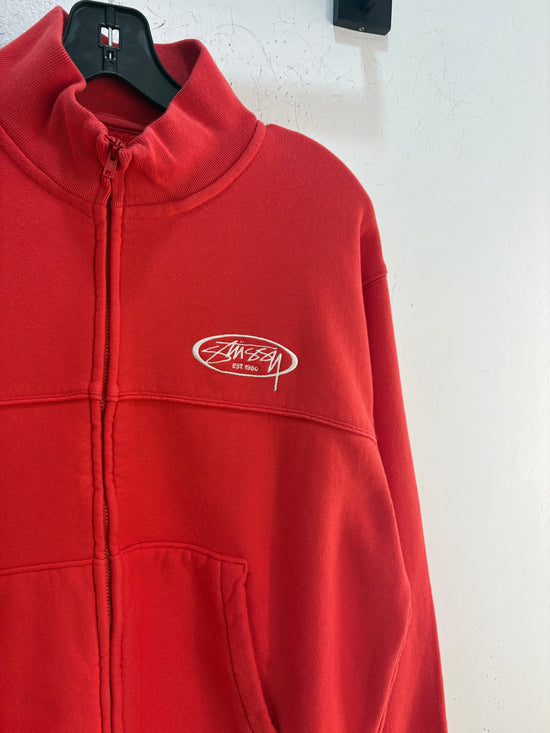 New Stussy red zip up track - size S