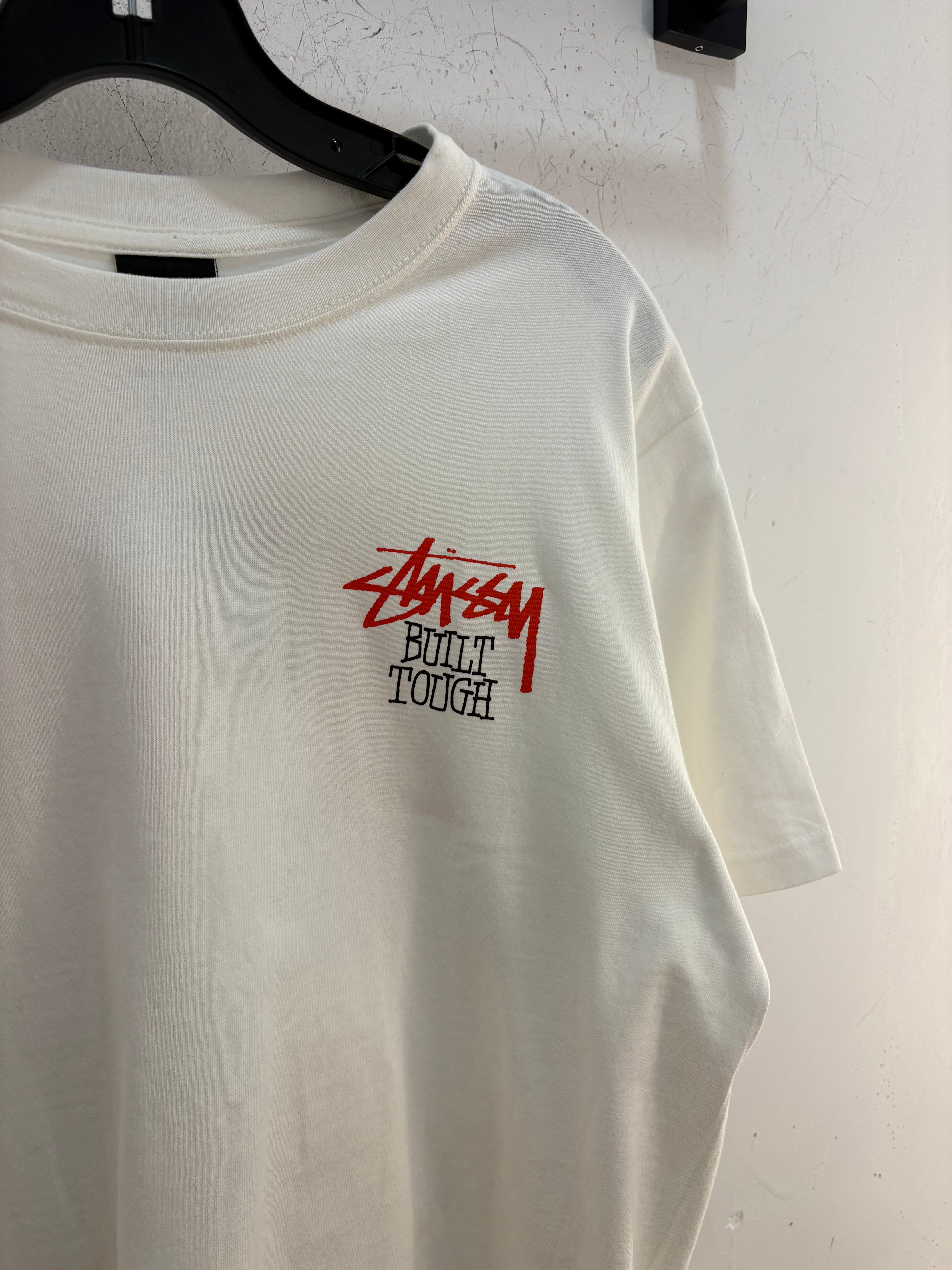 New Stussy build tough white tee - size M