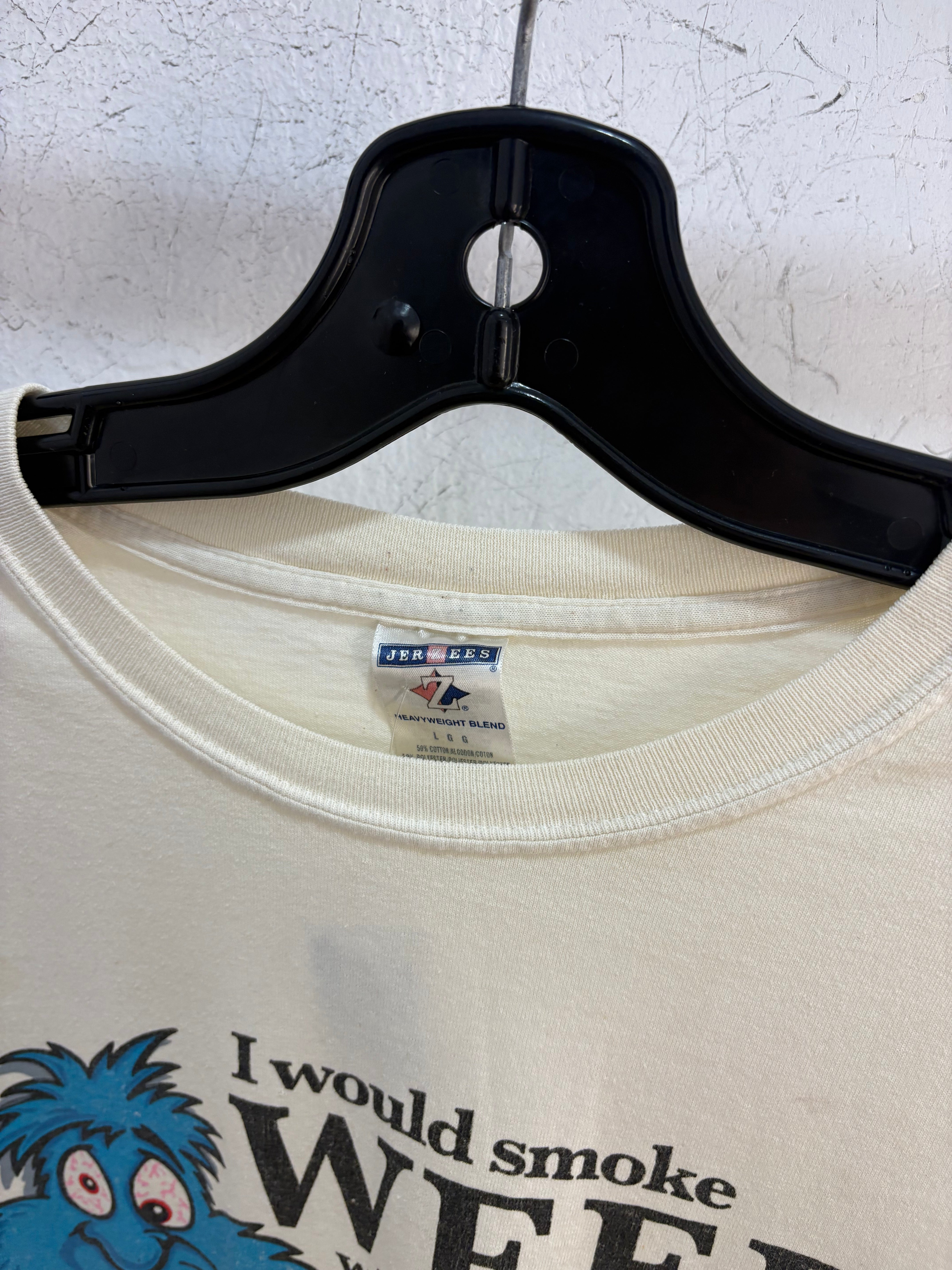 Y2k I would smoke weed tee - size L