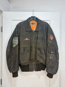 80s the flight club aviator trashed leather jacket - Size M
