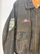 80s the flight club aviator trashed leather jacket - Size M