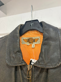 80s the flight club aviator trashed leather jacket - Size M