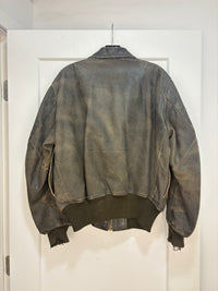 80s the flight club aviator trashed leather jacket - Size M
