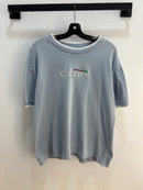 Dime baby blue logo ringer tee - size XL