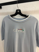 Dime baby blue logo ringer tee - size XL