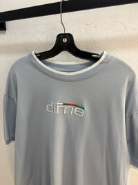 Dime baby blue logo ringer tee - size XL