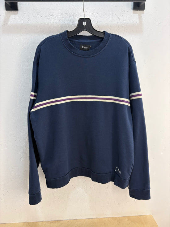 Dime Navy stripe crewneck - size XL