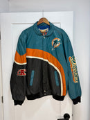 Jeff Hamilton Miami dolphins leather jacket - size XL