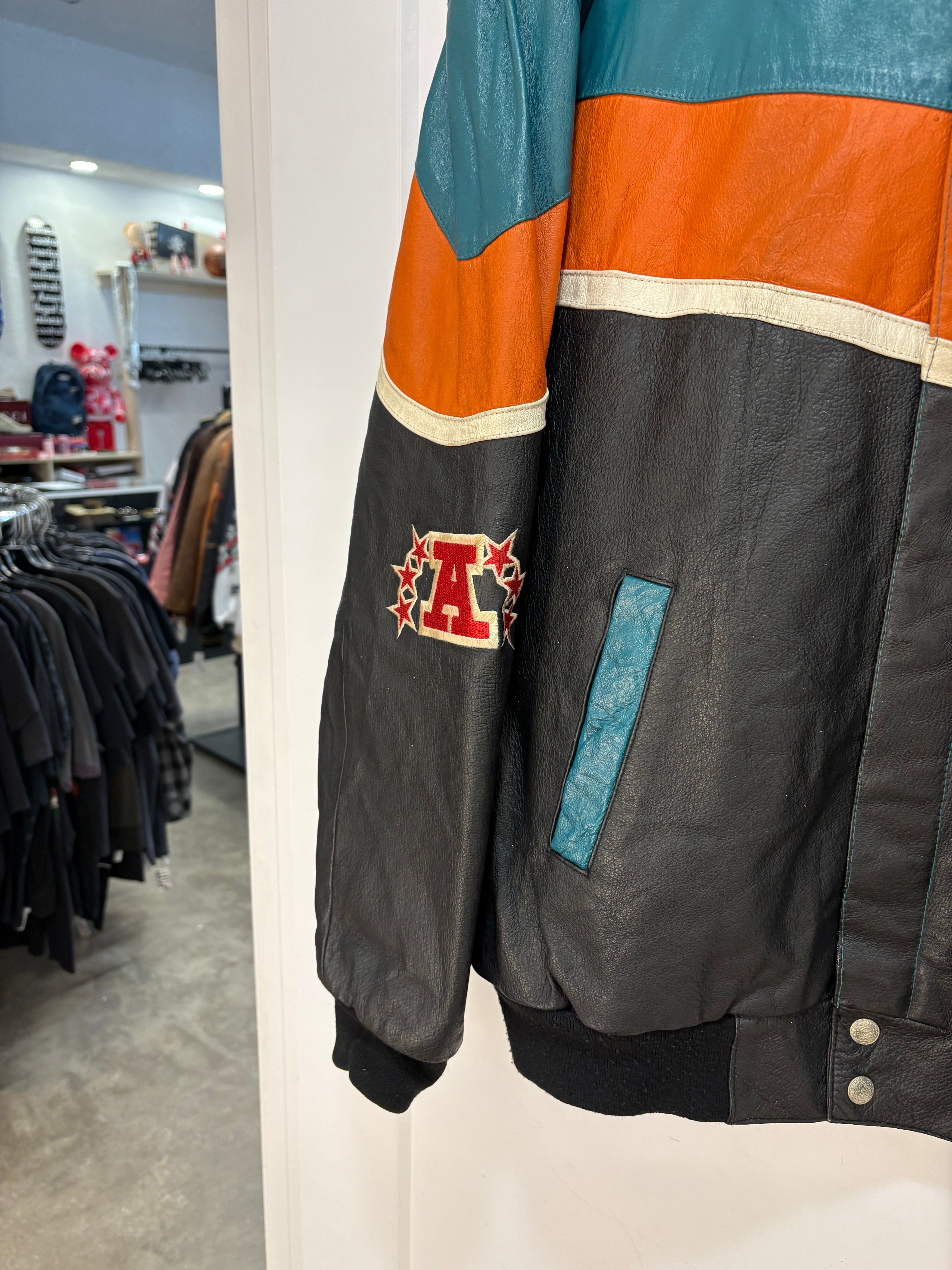 Jeff Hamilton Miami dolphins leather jacket - size XL