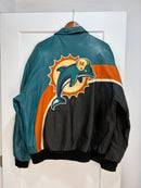 Jeff Hamilton Miami dolphins leather jacket - size XL