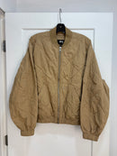 Stussy tan quilted bomber light jacket - size S