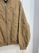 Stussy tan quilted bomber light jacket - size S