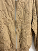 Stussy tan quilted bomber light jacket - size S