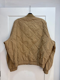 Stussy tan quilted bomber light jacket - size S
