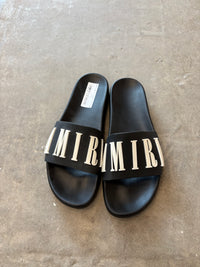 Amiri logo pool slides - size 11