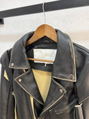 H&M x Maison Margiela deconstructed leather jacket - size XXS womens