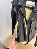 H&M x Maison Margiela deconstructed leather jacket - size XXS womens