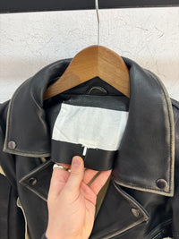 H&M x Maison Margiela deconstructed leather jacket - size XXS womens
