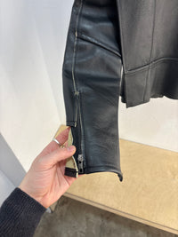 H&M x Maison Margiela deconstructed leather jacket - size XXS womens