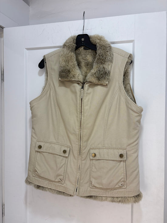 Tribal Reversible faux fur vest - size M