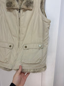 Tribal Reversible faux fur vest - size M