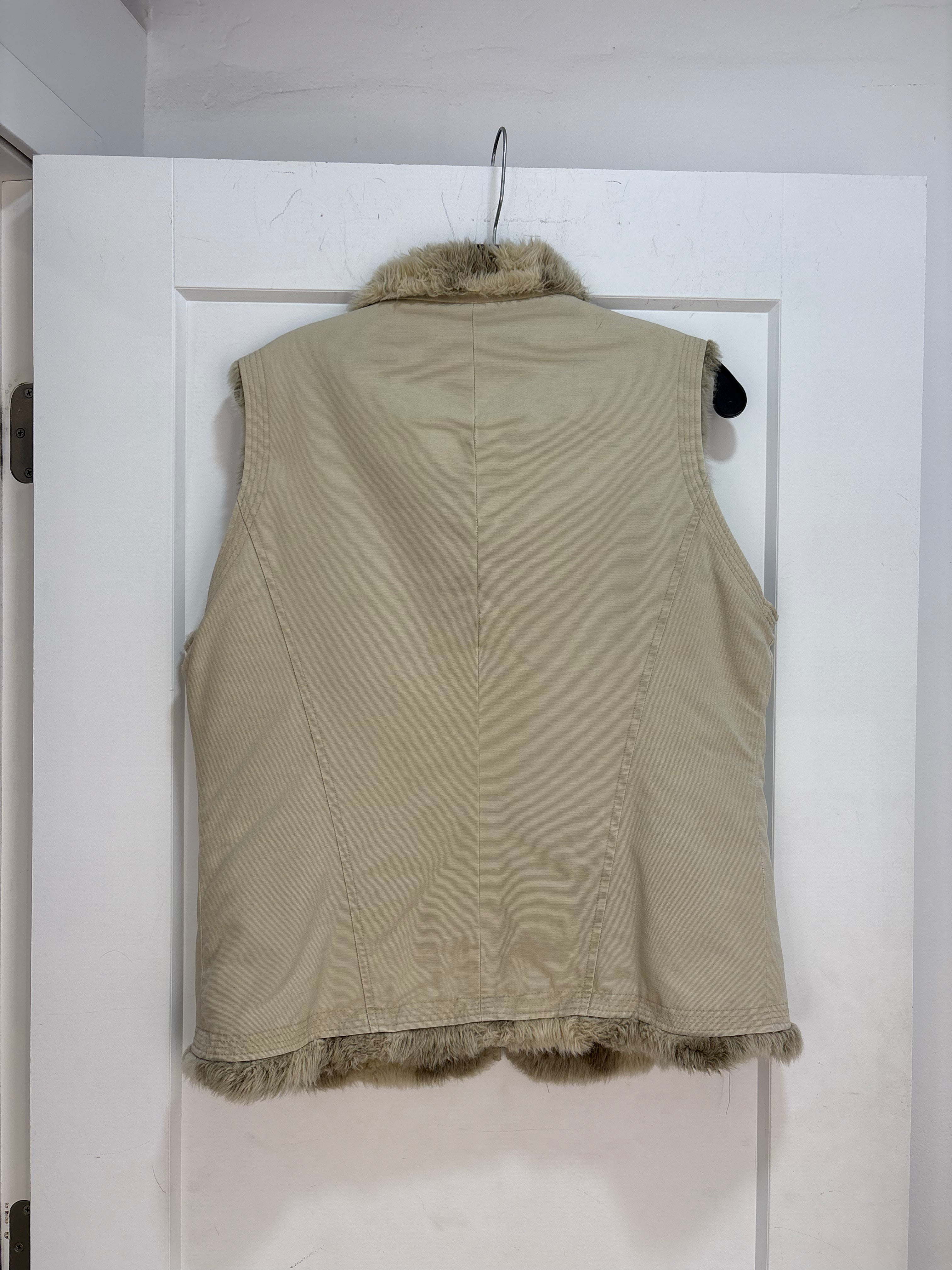 Tribal Reversible faux fur vest - size M