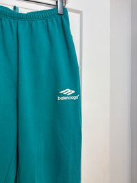 Balenciaga green logo sweatpants - size S