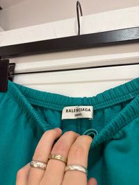 Balenciaga green logo sweatpants - size S