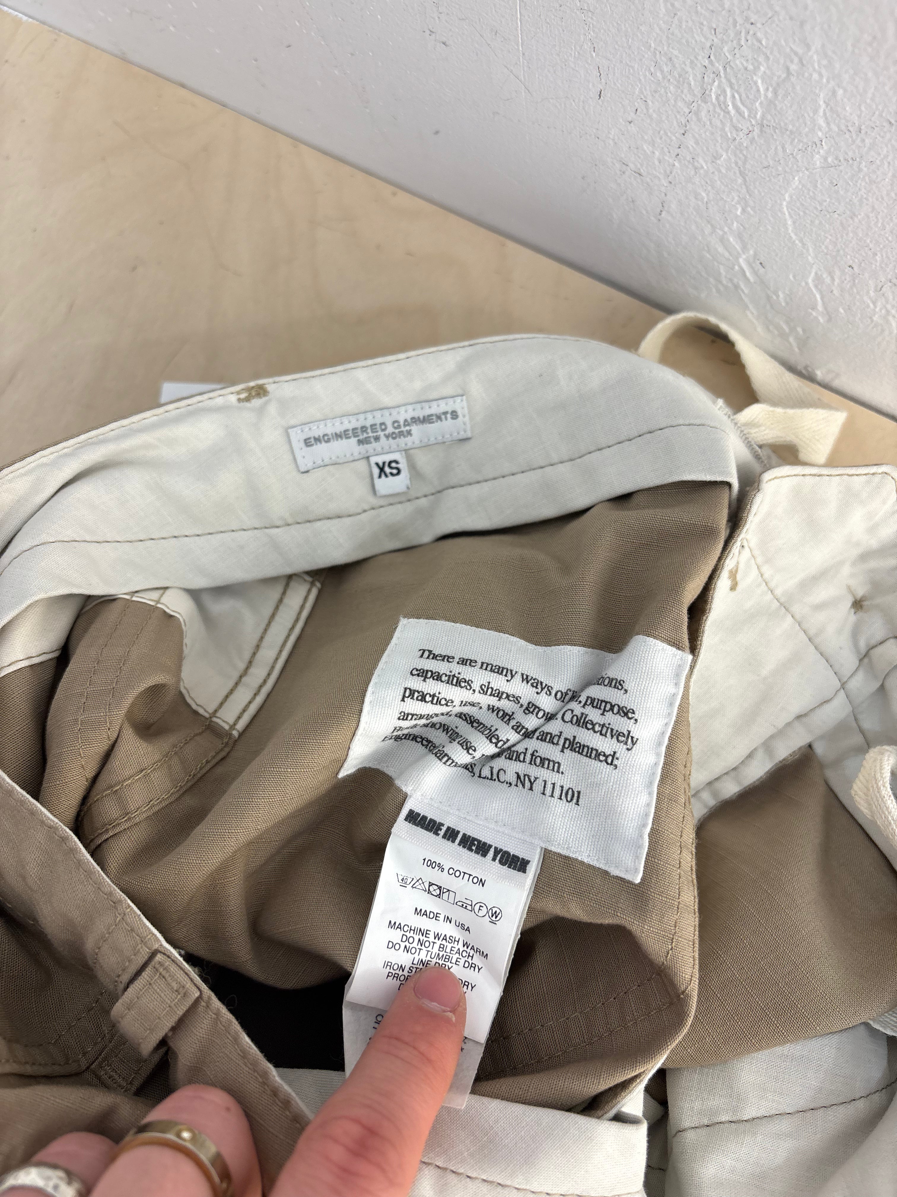 Engineered garments tan shorts - size XS