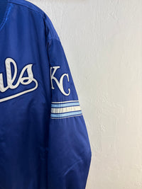 90s Starter KC Royals satin bomber jacket - size XXL