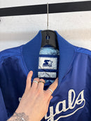 90s Starter KC Royals satin bomber jacket - size XXL
