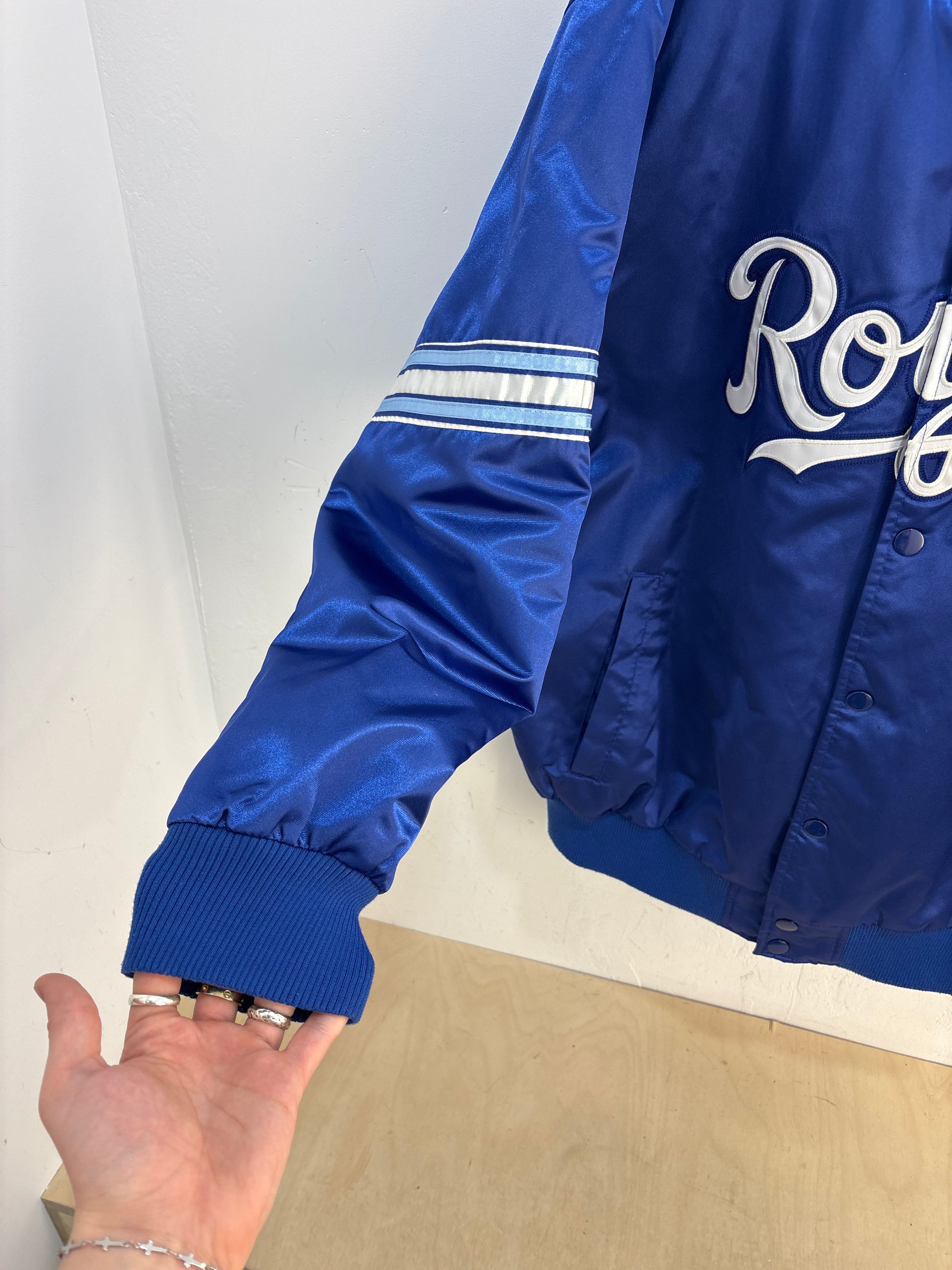90s Starter KC Royals satin bomber jacket - size XXL