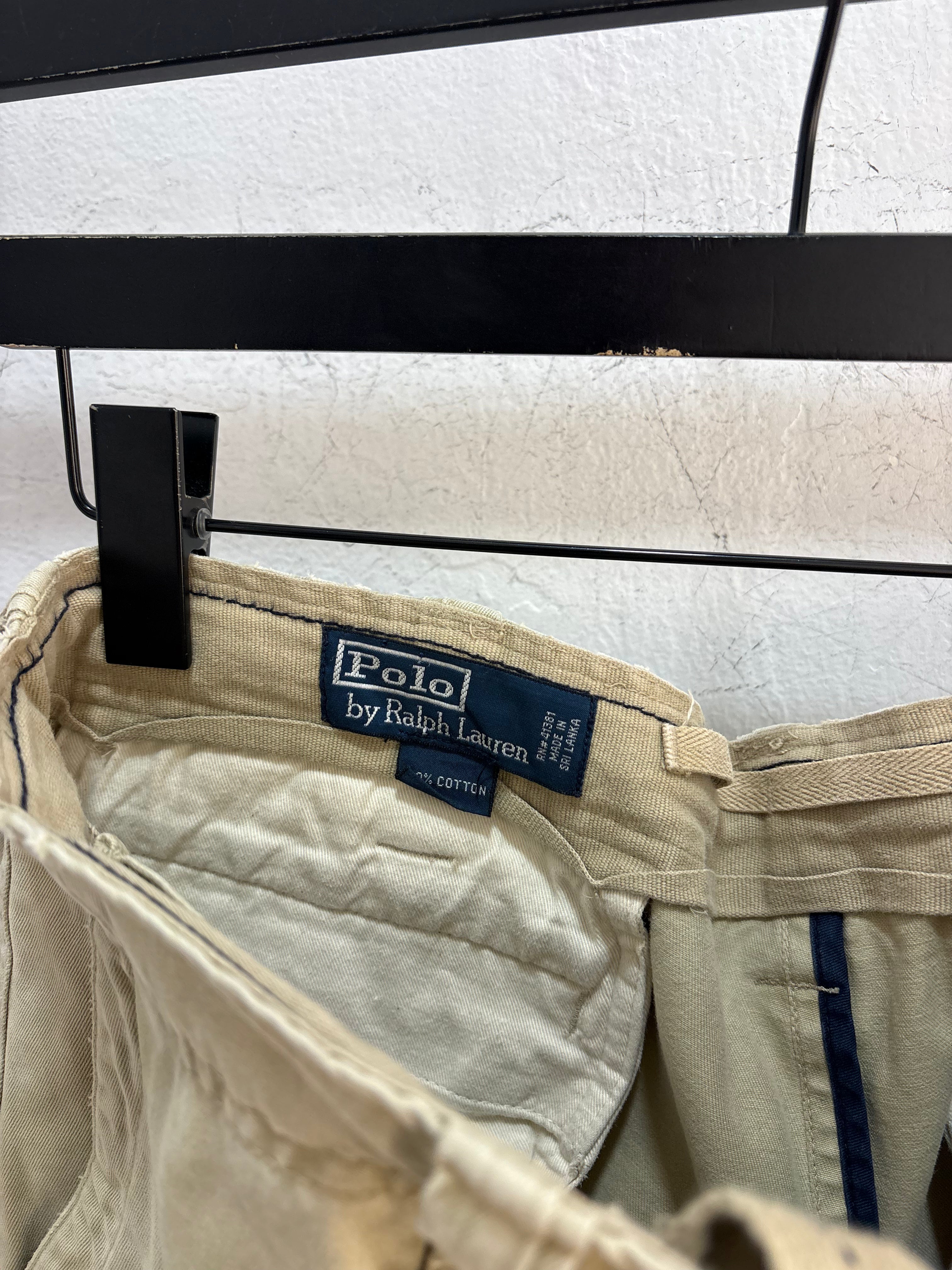 Polo RL tan cargo pocket shorts - size 38