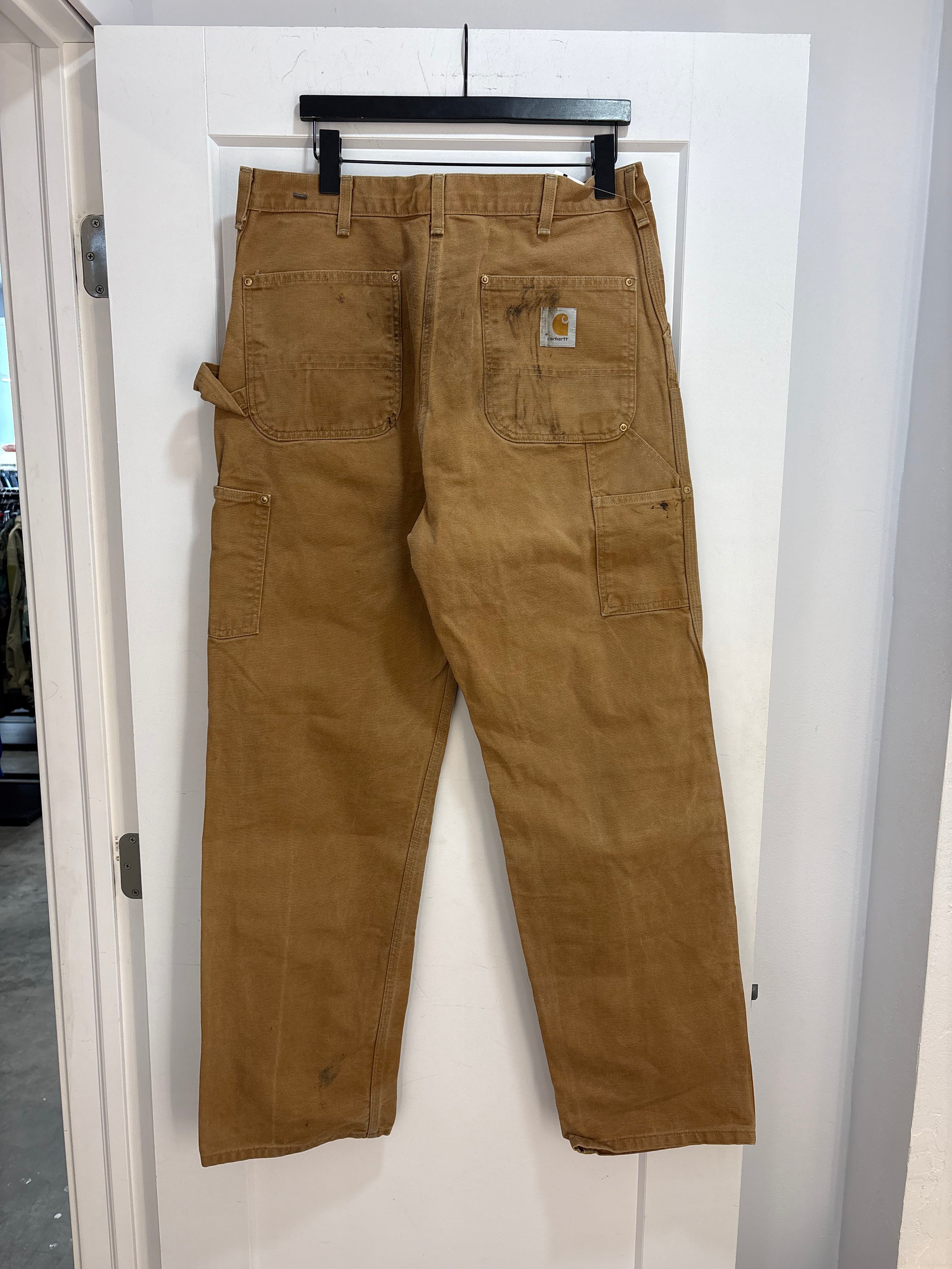90s Carhartt tan double knee pants - size 36