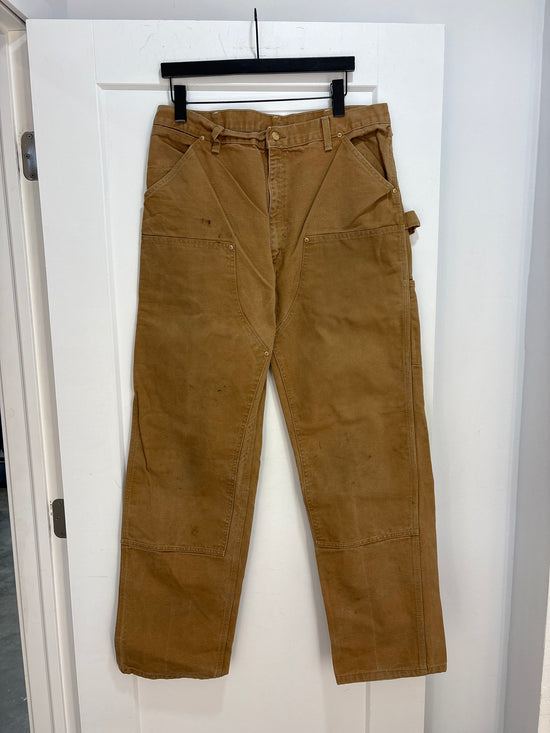 90s Carhartt tan double knee pants - size 36