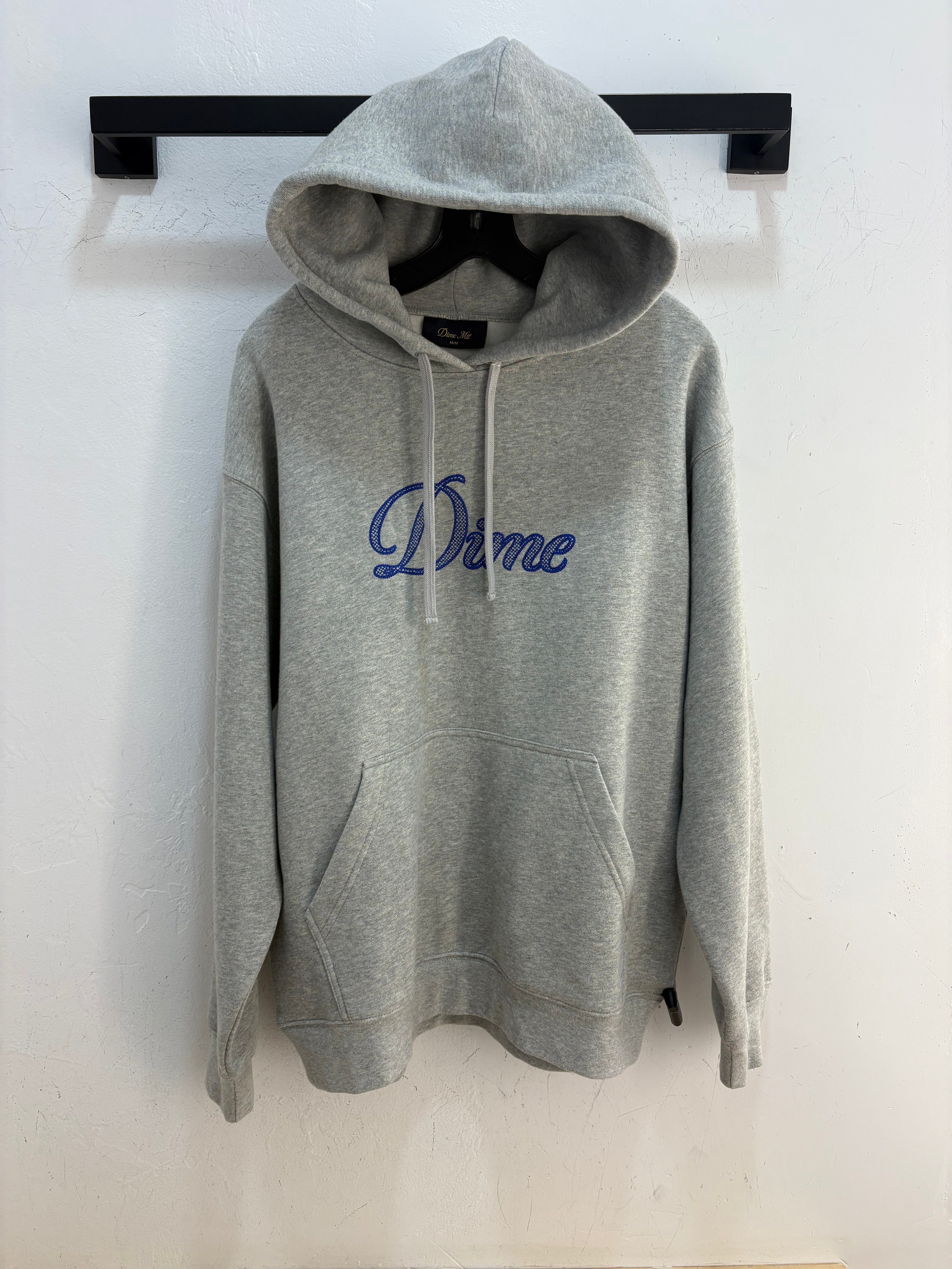 New Dime Waffle heather grey hoodie - size M