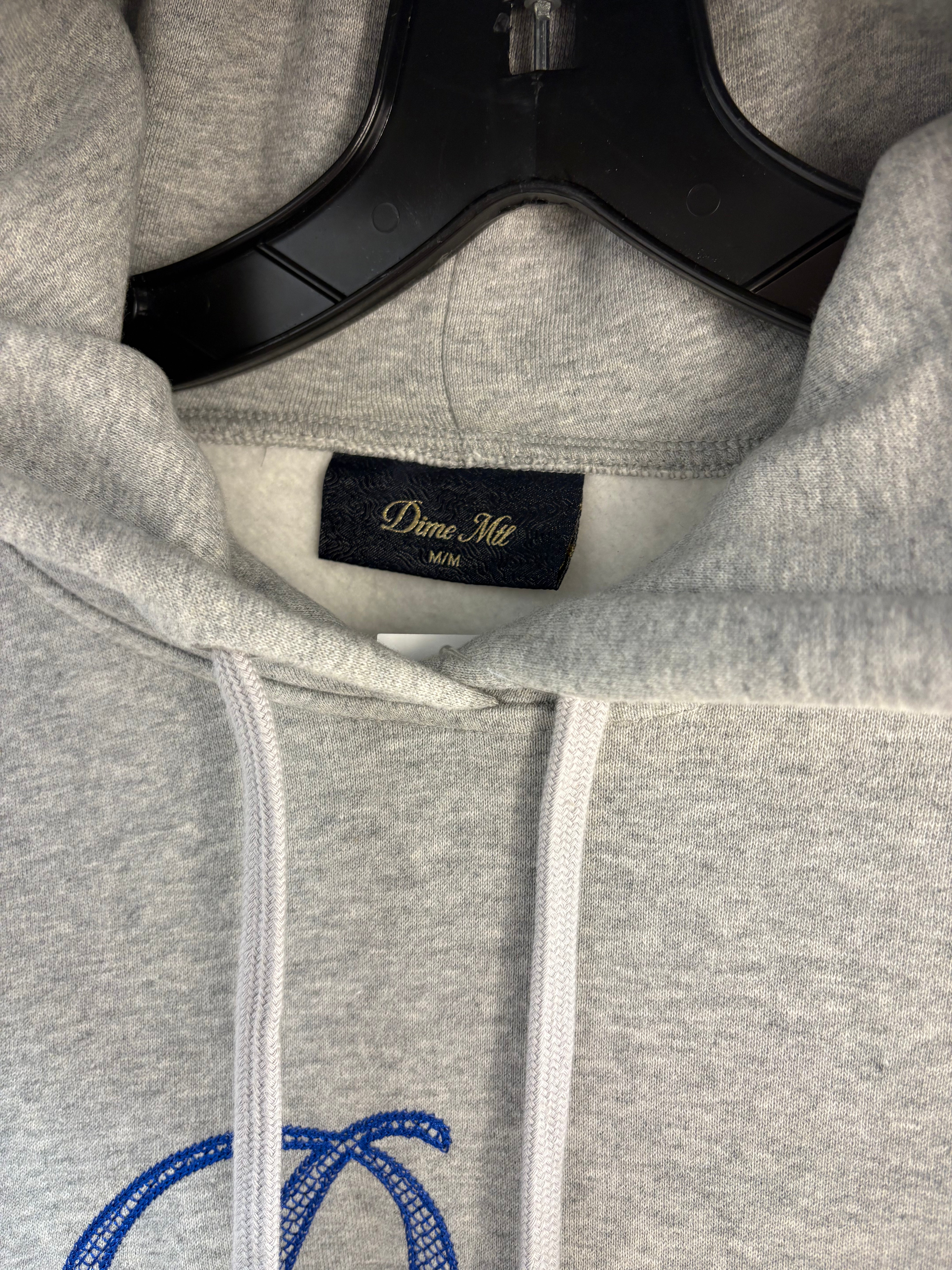 New Dime Waffle heather grey hoodie - size M
