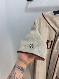 Stussy tan baseball jersey - size L