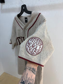 Stussy tan baseball jersey - size L