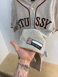 Stussy tan baseball jersey - size L