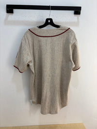 Stussy tan baseball jersey - size L