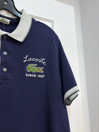 Lacoste Navy big alligator polo - size L