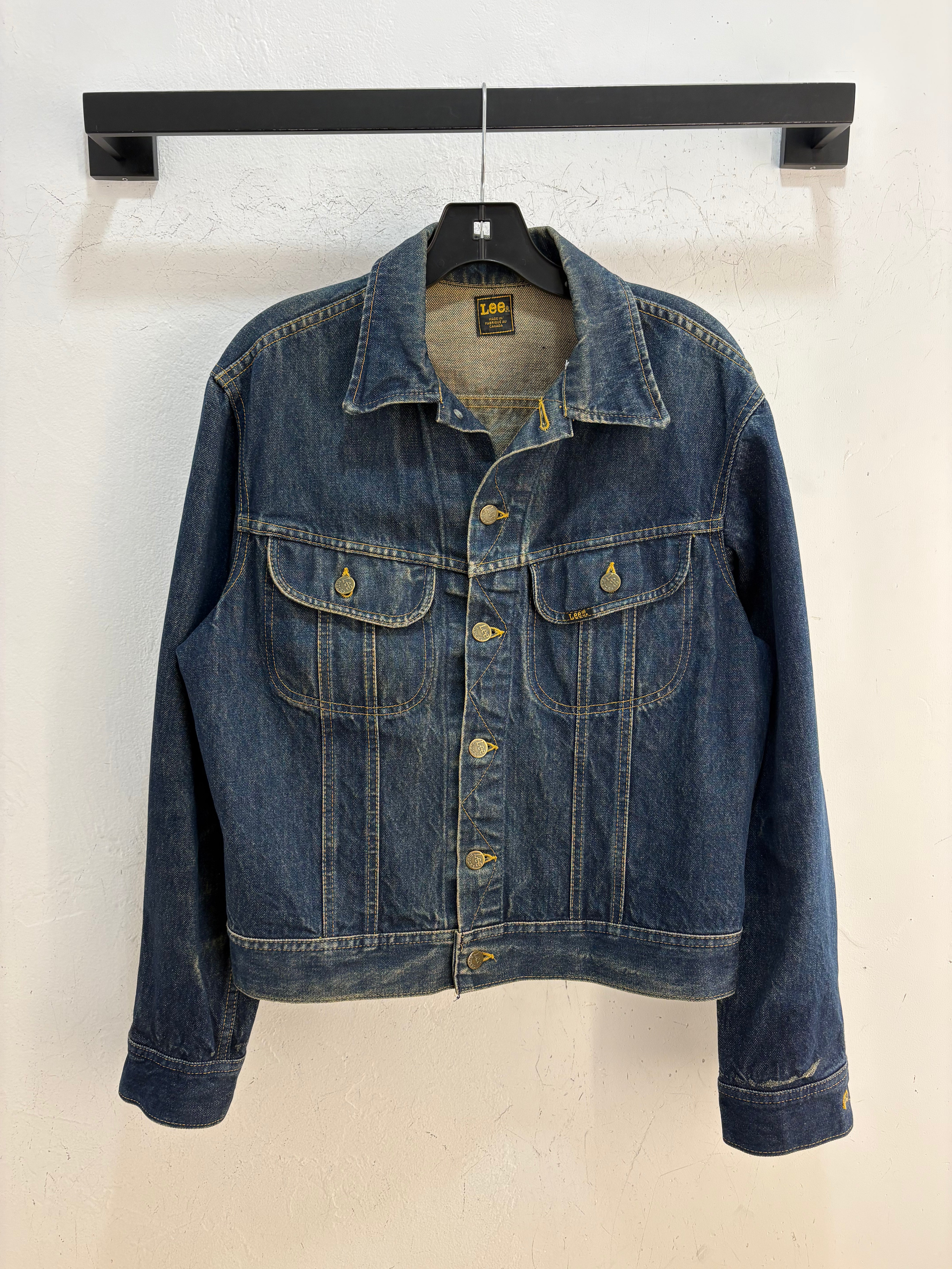 90s Lee Riders Sanforized dark denim jacket - size S