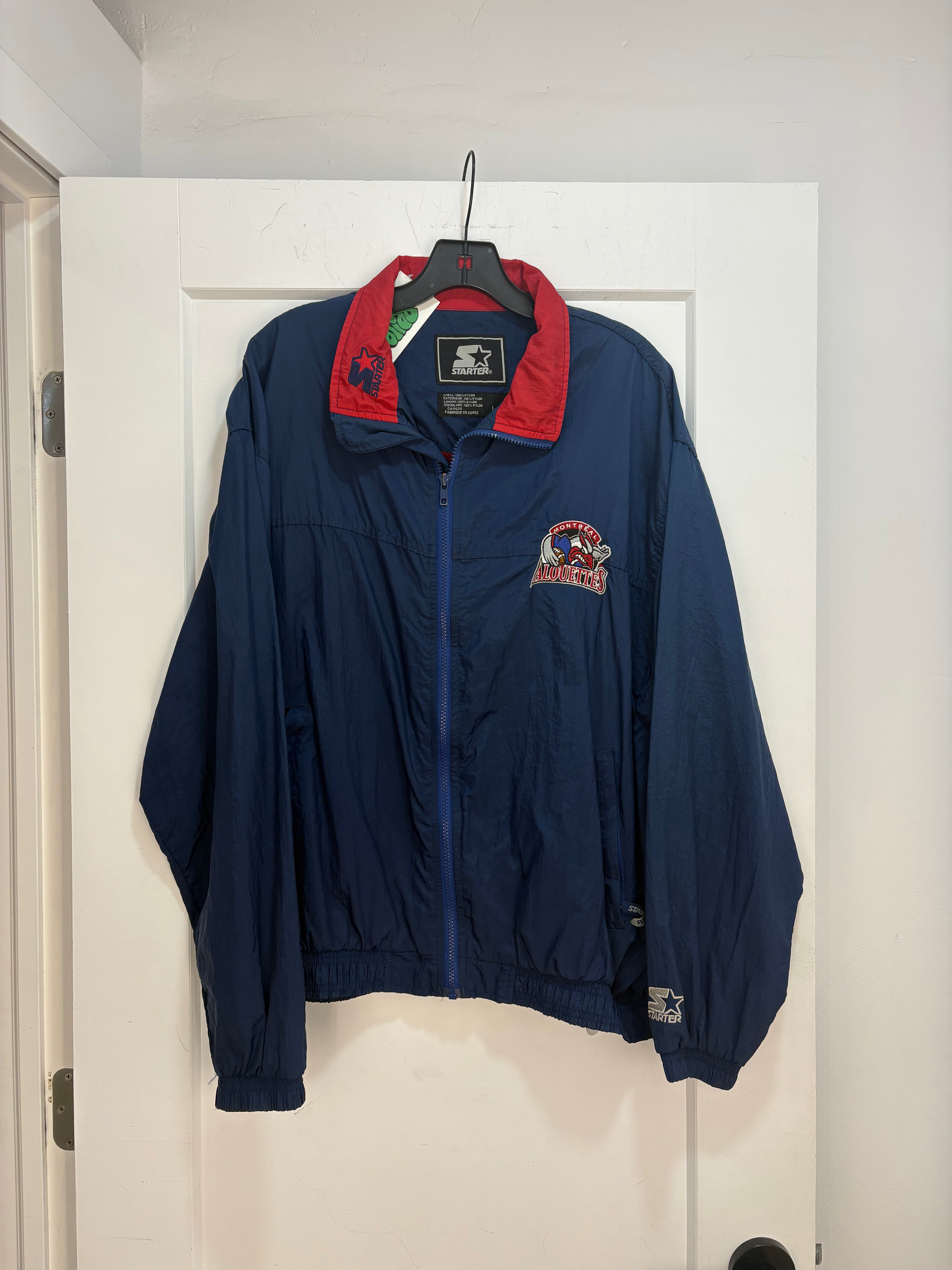 90s Starters Montreal alouettes light rainbreaker - size L