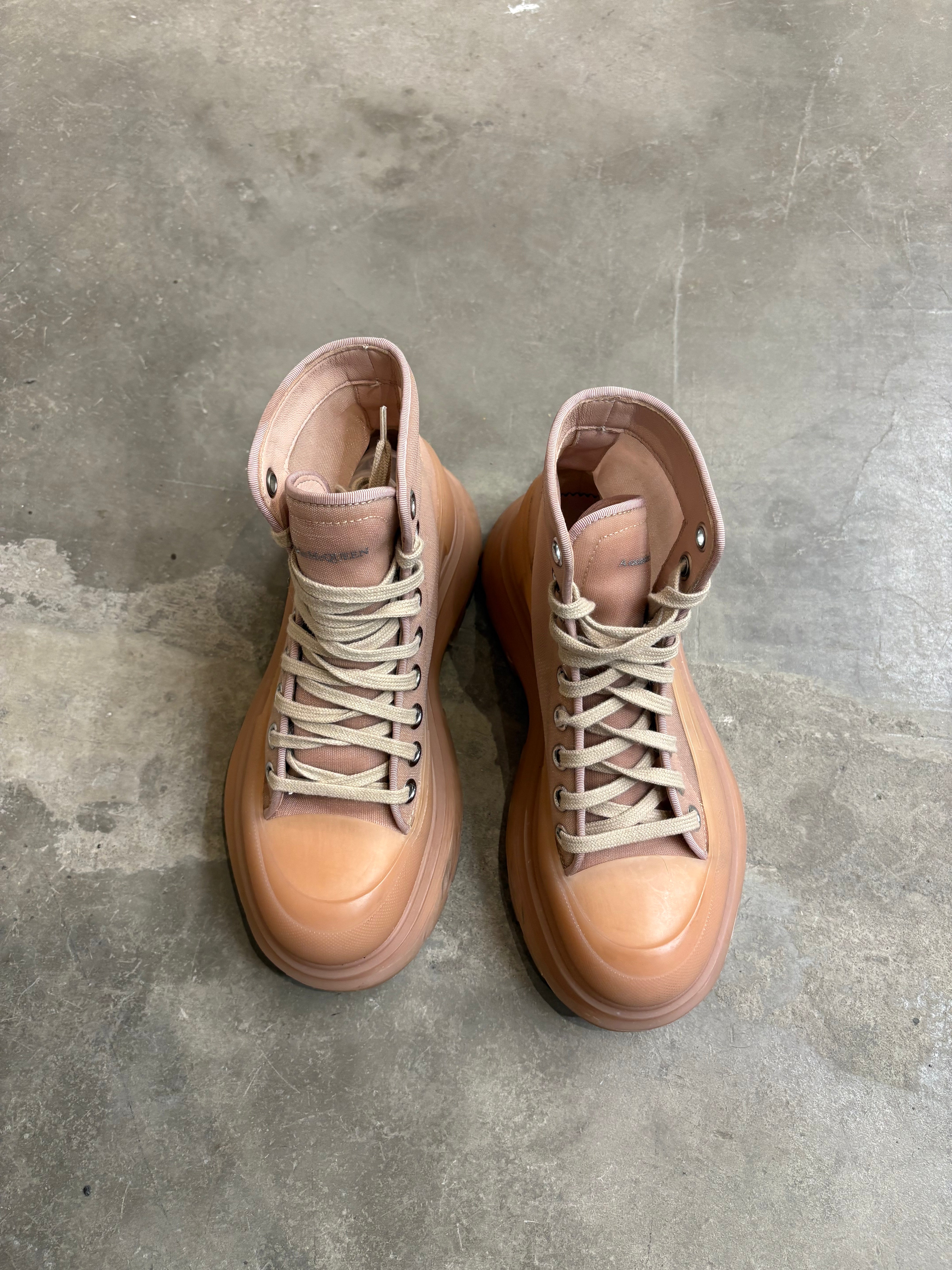 Alexander Mcqueen Pink combat boots - size 6wmns