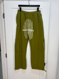 Pierre Bassene green fingerprint sweatpants - size XL