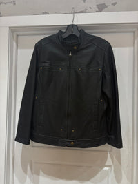 Y2k San Fransisco leather biker jacket - size L