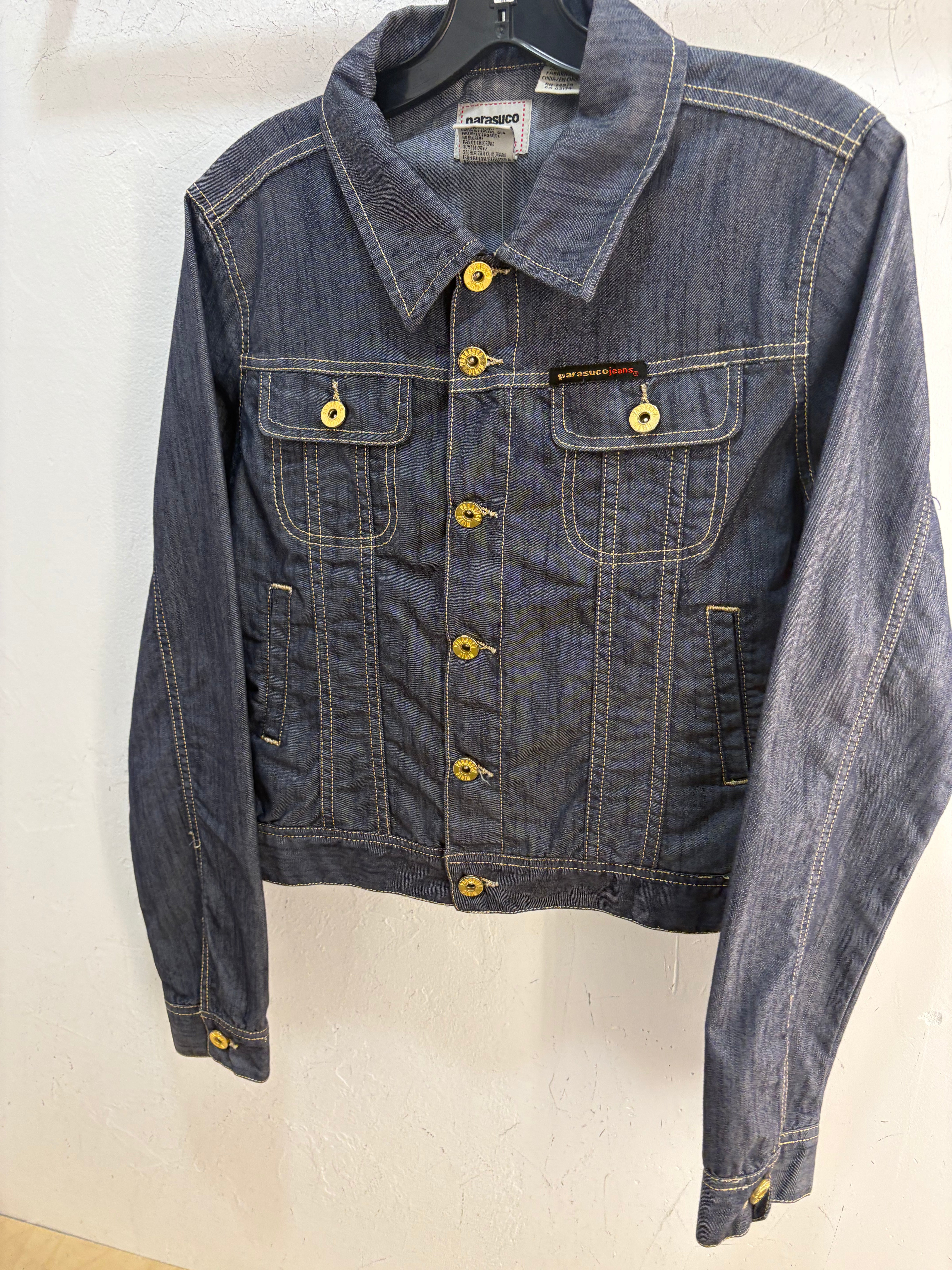 Y2k parasuco denim jacket - size L womens