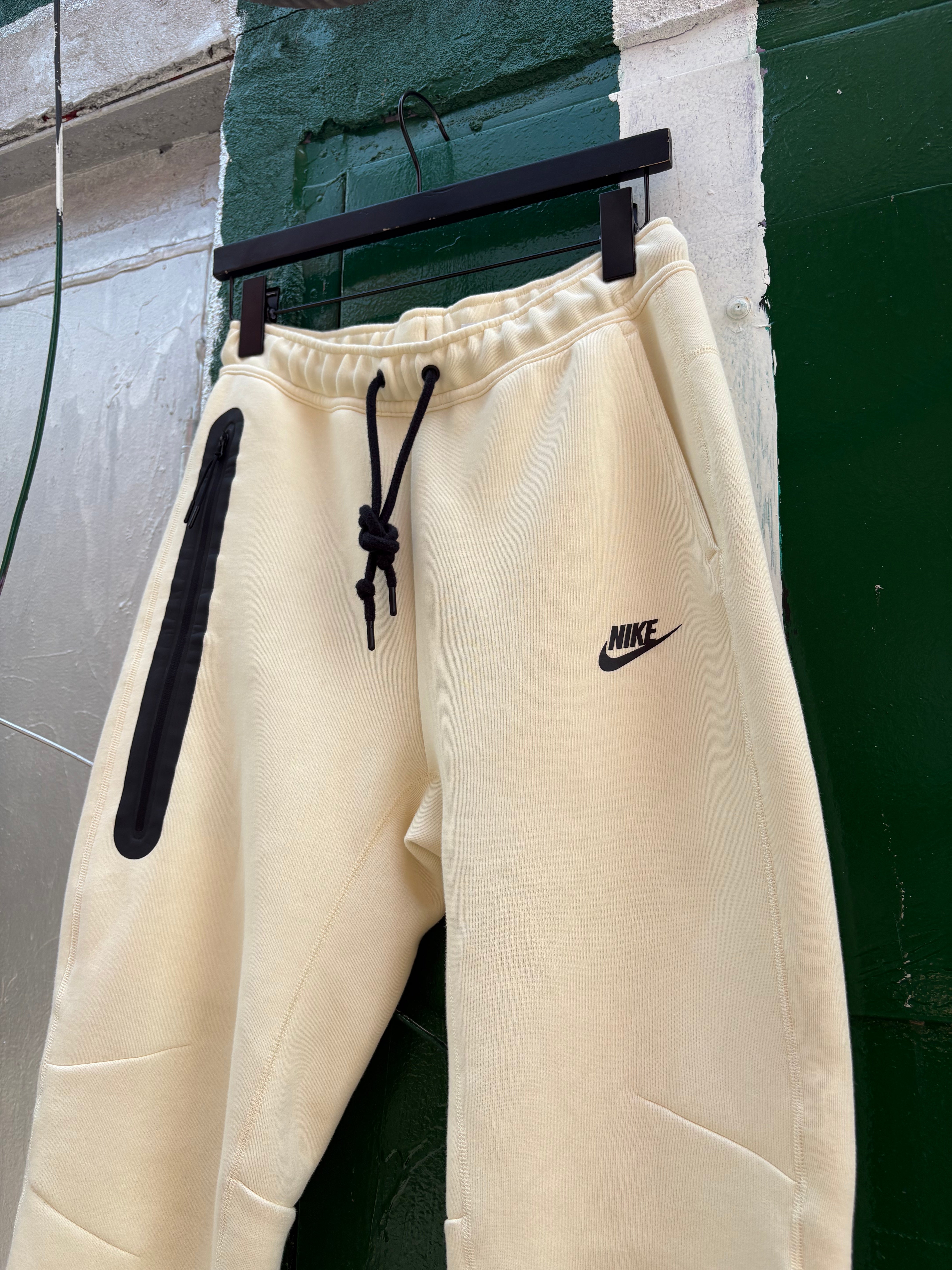 Nike tech cream sweatpants - size S