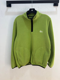 Stussy green 1/4 zip fleece - size S